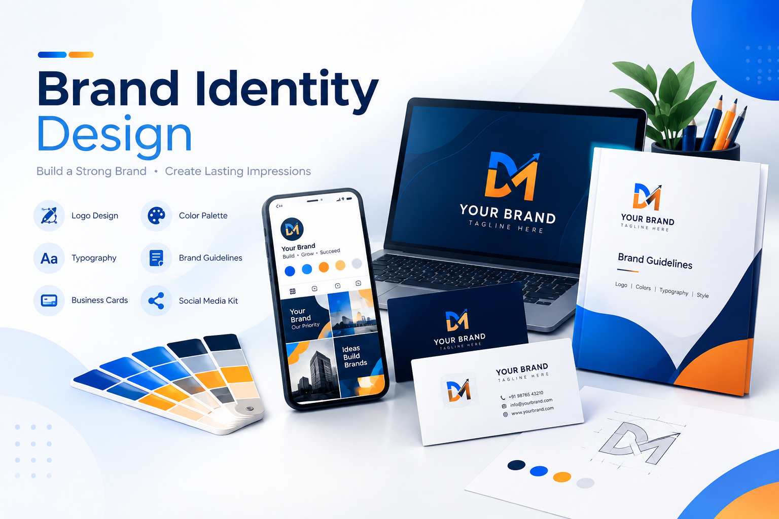 Brand identity design services in India for professional business branding