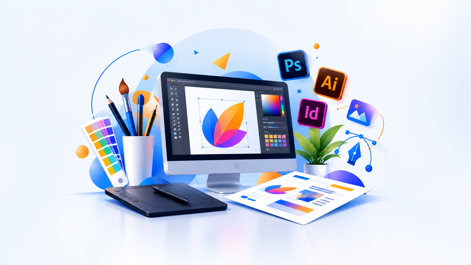Professional graphic designing services for business branding and marketing
