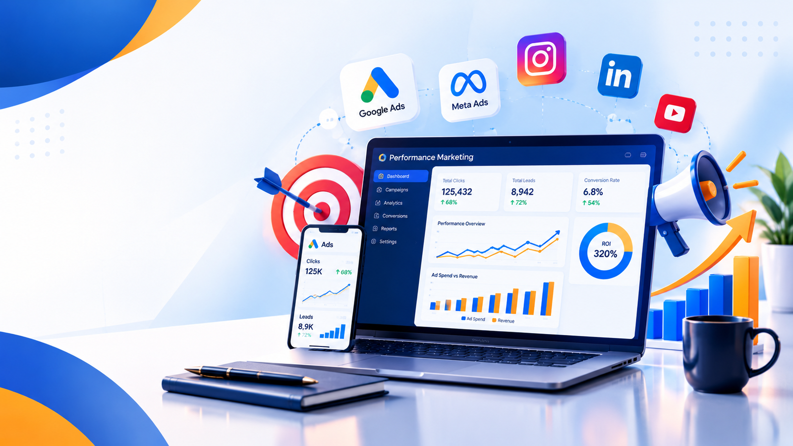 Performance marketing services and digital advertising campaign strategy